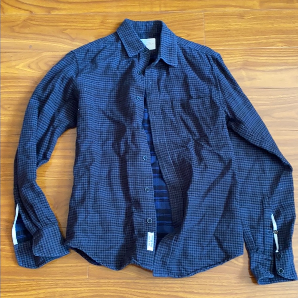 Rag and Bone Navy Plaid Flannel